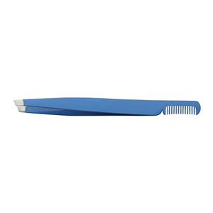 Pince à épiler professionnelle de luxe en acier inoxydable, faite à la main, avec poignée confortable et pointe fine pour la séparation des cils et des sourcils - Product Image 4