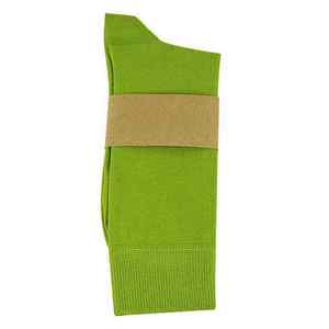 Green Solid Crew <b>Socks</b> 100% Cotton Breathable Knitted for Adults Summer Casual Wear - Product Image 2