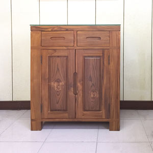 Mueble de Salón Moderno, Magnífico, Sostenible y Duradero de Madera de Teca, Estilo Transicional, con 2 Puertas y 2 Cajones - Product Image 4