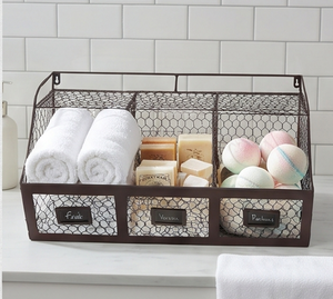 Premium Rustic Metal Wire Storage <b>Basket</b> Wall Mounted For Kitchen Organization And Neatening Use Elegant Home Decor - Product Image 3