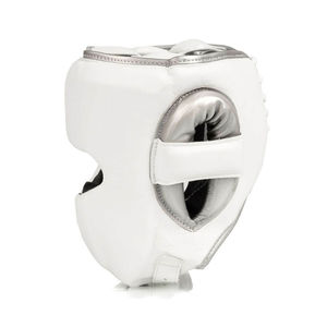 Venta Directa de Fábrica, Protector de Cabeza de Boxeo de Primera Calidad, Doble Anillo, Doble Logotipo Bordado Personalizado, Cuero PU, Precio OEM Disponible - Product Image 3