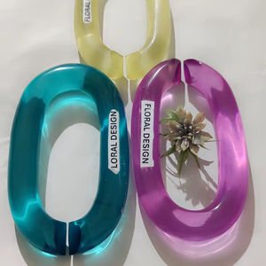 Decoración del hogar: Eslabones de cadena de resina personalizables de gran tamaño y colores claros, eslabones grandes de resina multicolor disponibles. - Product Image 4