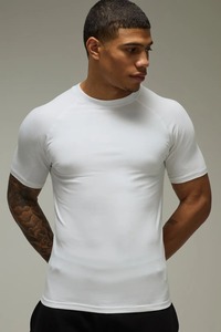 mens compression shirt long sleeve athletic gym fitness wear <b>tight</b> fit breathable quick dry stretch sports training - Product Image 2