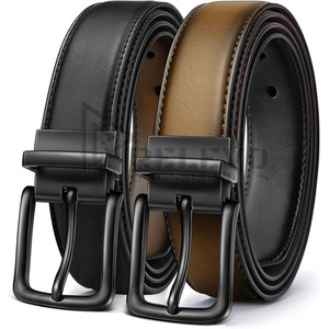 Ceintures en cuir de vachette pour hommes, ceinture décontractée en cuir de vachette de haute qualité avec boucle en alliage - Design tendance, écologique et respirante - Product Image 4