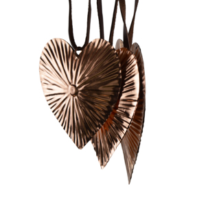 Copper Heart Ornaments Copper Finishing Best Hanging Design Iron Metal Decorative Christmas <b>Cheap</b> Hanging Designer <b>Gifts</b> - Product Image 4