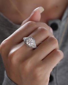 Arin Eternity Band IGI/GIA Oval Lab Grown Diamond Jewelry, anillo de oro de 14K para mujer, banda de compromiso/banda de boda creada en laboratorio - Product Image 3