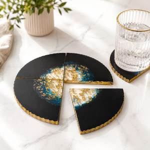 Luxury Decorative <b>Epoxy</b> Resin Coasters Handmade Wooden Coasters Resin Inlay Modern <b>Table</b> Mats for Home Office Decor Coasters - Product Image 5