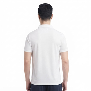 Polo en polyester blanc uni à manches courtes pour homme – Qualité supérieure, coupe classique, décontracté - Product Image 4