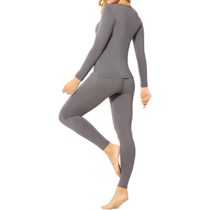 Sous-vêtements thermiques d'hiver, caleçons longs avec doublure en polaire double couche, caleçons longs pour femmes de haute qualité avec polaire - Product Image 6