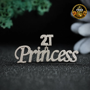 Princess 21 Letter Pendant Moissanite Hiphop Party Gold Plated 925 Sterling Silver Necklace Unisex Luxury Gift - Product Image 1