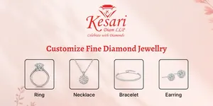 Pendentif en or massif 14 carats avec diamant de laboratoire taille marquise, style romantique pour femme, forme de fleur à quatre feuilles avec 4 pierres latérales - Product Image 5