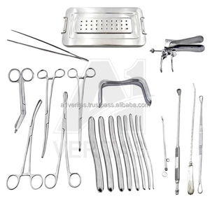 A-1 VERITAS Ensemble d'instruments manuels D&C 21 pièces en acier inoxydable réutilisable pour usage hospitalier, examen gynécologique, curettage chirurgical - Product Image 6