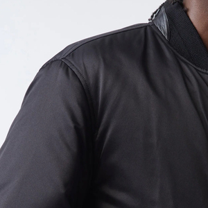 High Quality <b>Canvas</b> Varsity <b>Jackets</b> for <b>Men</b> Winter Casual Solid Stand Collar Customized Zipper Outdoor Fashion New Arrival - Product Image 5