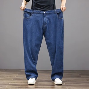Jeans Casuales para Hombre, Corte Recto, Elásticos, Transpirables, Lavado Claro, Cintura Media, Tallas Grandes, para Verano, Otoño e Invierno - Product Image 6
