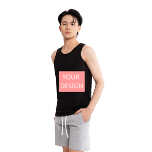 High Quality Polyester/Cotton Men's Formal Gym Sports Tank <b>Top</b> <b>Tie</b>-Dyed Custom Compression Knitted 180g Wholesale Vietnam OEM - Product Image 1