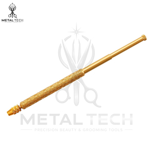 Kit de porte-aiguilles ventilés en laiton texturé, 4 tailles, aiguilles micro-crochets en acier, outils professionnels pour la fabrication de perruques frontales en dentelle - Product Image 3
