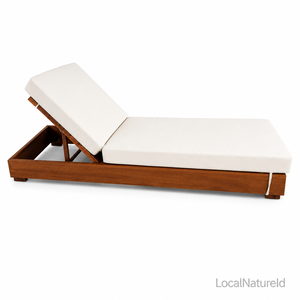 Tumbona Moderna de Madera Maciza para Exteriores con Cojín para Patio, Piscina, Playa y Ocio - Product Image 1