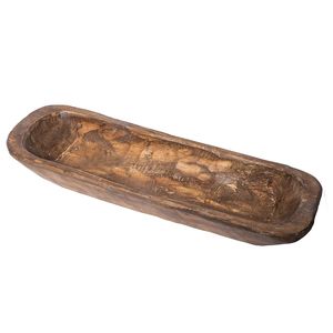 Bol à pâte et assiettes en bois artisanal, plateaux décoratifs pour cuisines de style campagnard - Product Image 2