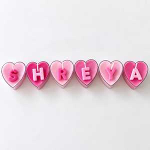 Heart Shaped <b>Alphabet</b> Scented Tealight <b>Candles</b> Personalized Letter Wax <b>Candle</b> Pink Romantic Valentine's Day Decorative Mini - Product Image 4