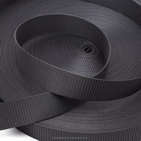 Sangle en nylon noir robuste Tank Weave, haute résistance et tenacité, 57 mm, 50 yards par rouleau, 1,25'' 2,25'', ceintures en tissu SUPER FORCE
