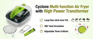 Freidora de Aire Eléctrica Multifunción AeroChef Pro Square con Construcción de Plástico para Uso Doméstico - Product Image 3