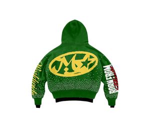 Ligne de vêtements streetwear haut de gamme, vêtements urbains de haute couture, streetwear de luxe unisexe, ensemble vert et noir, Born From Hustle, strass. - Product Image 4