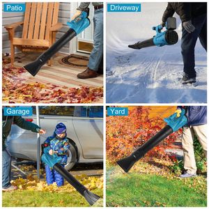 Souffleur à feuilles sans fil 93 MPH 431 CFM alimenté par batterie avec 6 vitesses variables et 2 batteries rechargeables pour l'entretien des jardins et des patios - Product Image 6