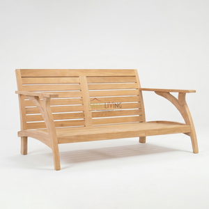 Sofá de Jardín Minimalista de Madera para Dos Personas, Muebles de Exterior de Diseño Duradero, Modelo Makalu - Product Image 3