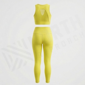 Ensemble de yoga sans couture en spandex pour femme, tenue de sport, vêtements d'entraînement, équipement de fitness - Product Image 2