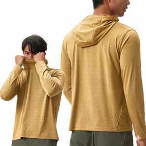 Sudadera con Capucha de Pesca de Manga Larga para Hombre, Protección Solar UPF 50+, Estampado por Sublimación en la Espalda, Secado Rápido, Ligera, 100% Poliéster, con Logotipo Personalizado - Product Image 1