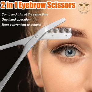 Tijeras para Cejas de Calidad Profesional con Hoja Curva para Diestros, Acero Inoxidable Fino, Hechas en Pakistán, Producto de Cuidado de Belleza - Product Image 3