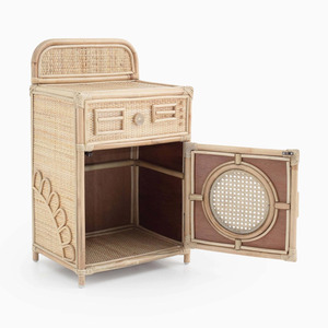 Enfants semblant jouer jouets petite machine à laver en rotin adorable mini jouet en bois modèle de meubles de maison pour les enfants - Product Image 2