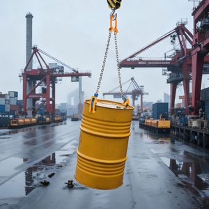 Sollevatore a Catena G80 con Gancio di Sicurezza Rinforzato, Capacità 2000 LBS, Cinghia Robusta per la Movimentazione di Fusti Lunga 1,6 Piedi - Product Image 2