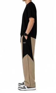 <b>Men's</b> Black Sweatpants <b>White</b> Side Stripe Elastic Waist Drawstring Casual <b>Joggers</b> Breathable Lightweight Polyester Straight Flat - Product Image 6