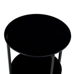 Set 2 pezzi tavolini tondi in vetro temperato per soggiorno o ufficio-mobili da tavolino versatili - Product Image 4