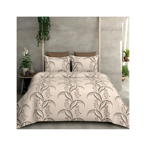 Nouveau couvre-lit brodé 100% coton imprimé numérique Beige Premium 280gsm toucher doux fabriqué en Inde disponible pour les commandes personnalisées - Product Image 1