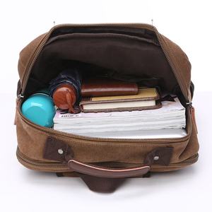 Canvas Laptop <b>Backpack</b> <b>Large</b> Capacity Durable Casual Style with Shoulder Straps and Zipper Closure Unisex Travel Rucksack - Product Image 3