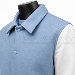 Chaqueta Varsity de Lana Premium, Chaqueta Letterman Personalizada con Mangas de Cuero PU, Venta al Por Mayor OEM - Product Image 6