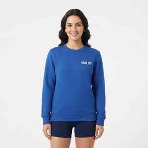 เสื้อสเวตเตอร์คอกลมผู้หญิง สีฟ้า ผ้าฝ้าย 100% ถักลายตัวอักษร สำหรับใส่ในฤดูใบไม้ร่วง - Product Image 3