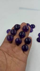 Cabujón Redondo de Amatista Natural, Piedra Preciosa Pulida de Color Morado, Piedra Suelta para Joyería, Calidad AAA - Product Image 5