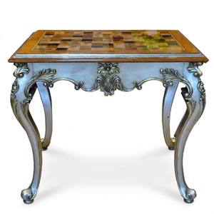 Traditional Rosewood <b>Coffee</b> <b>Table</b> with Carved Legs and Floral Design <b>Vintage</b> Living Room Furniture Handmade - Product Image 2
