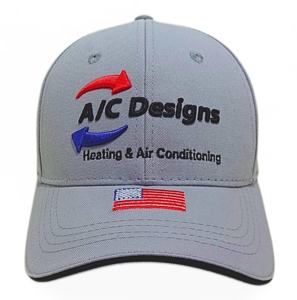 Venta al por mayor OEM gorras deportivas en Vietnam de alta calidad sin estructura Curvel ala algodón papá sombreros gris 3D bordado Logo gorras de béisbol - Product Image 1