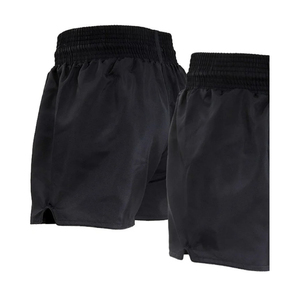 กางเกงมวยไทย MMA สีดำสำหรับผู้หญิง ผ้าโพลีเอสเตอร์ 100% 220 กรัม ยืดหยุ่น แห้งเร็ว ระบายอากาศได้ดี ทรงหลวม โลโก้ด้านหน้า ชุดสำหรับศิลปะการต่อสู้ - Product Image 2