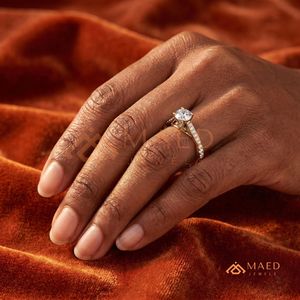 Luxury 14K <b>Gold</b> Plated Bridal <b>Ring</b> <b>Set</b> - Round Cut CZ Twisted Engagement <b>Ring</b> with Pave Wedding Band - Product Image 4