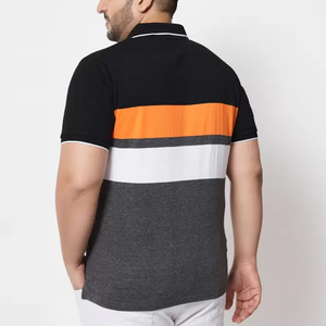 Camiseta de hombre 100% algodón, de moda, 2 colores, transpirable, de secado rápido, con logo impreso digitalmente personalizado, estilo hip hop, polo. - Product Image 2