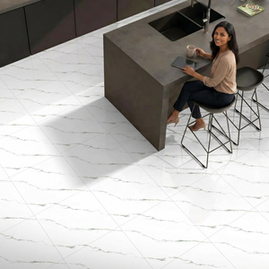 Baldosas de Porcelana Brillante Color Marrón Oscuro Dinova Griss, 600x600mm, Aspecto Mármol, Garantía de 3 Años, 10mm de Grosor, para Piscinas y Hoteles - Product Image 1