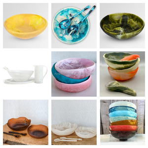 Tazón de fruta de resina epoxi de calidad superior Tazón de ensalada creativo Tazón de resina epoxi decorativo de la India por RF Crafts - Product Image 6