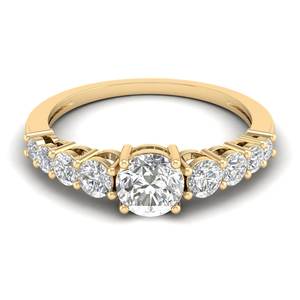 Bague en argent sterling 925 avec moissanite taille ronde, design classique, best-seller REYES, pour femme, idéale pour fiançailles, mariage, fête, cadeau, bijoux. - Product Image 6