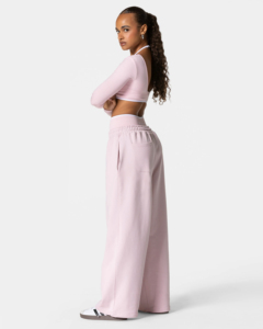 Pantalon de jogging ample à jambe large pour femme, 100 % coton respirant, écologique, avec dentelle peinte, ODM, décontracté, pour la gym et la détente, vente en gros - Product Image 5