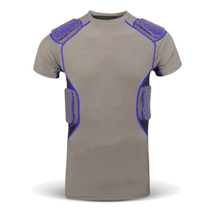 High Quality Compression Breathable Short Sleeve <b>Padded</b> Base Layer Athletic Training Goalkeeper <b>Padded</b> Jersey - Product Image 5
